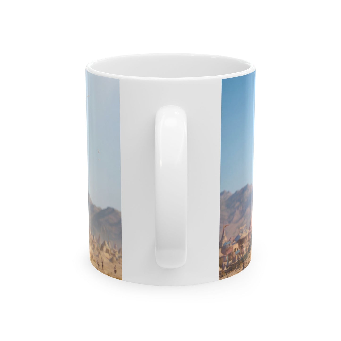 Desert Citadel Ceramic Mug – Sun-Kissed Gateway to Forgotten Lands