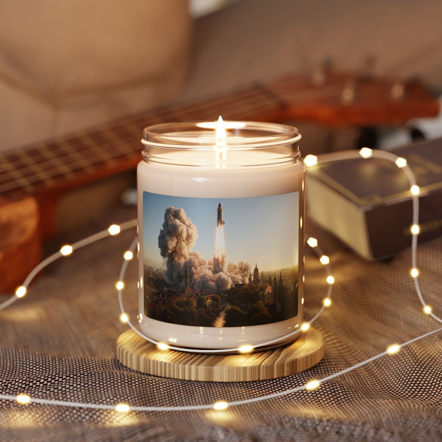 Rocket Launch Scented Soy Candle, 9oz – Dawn’s Fire Over Canalscape