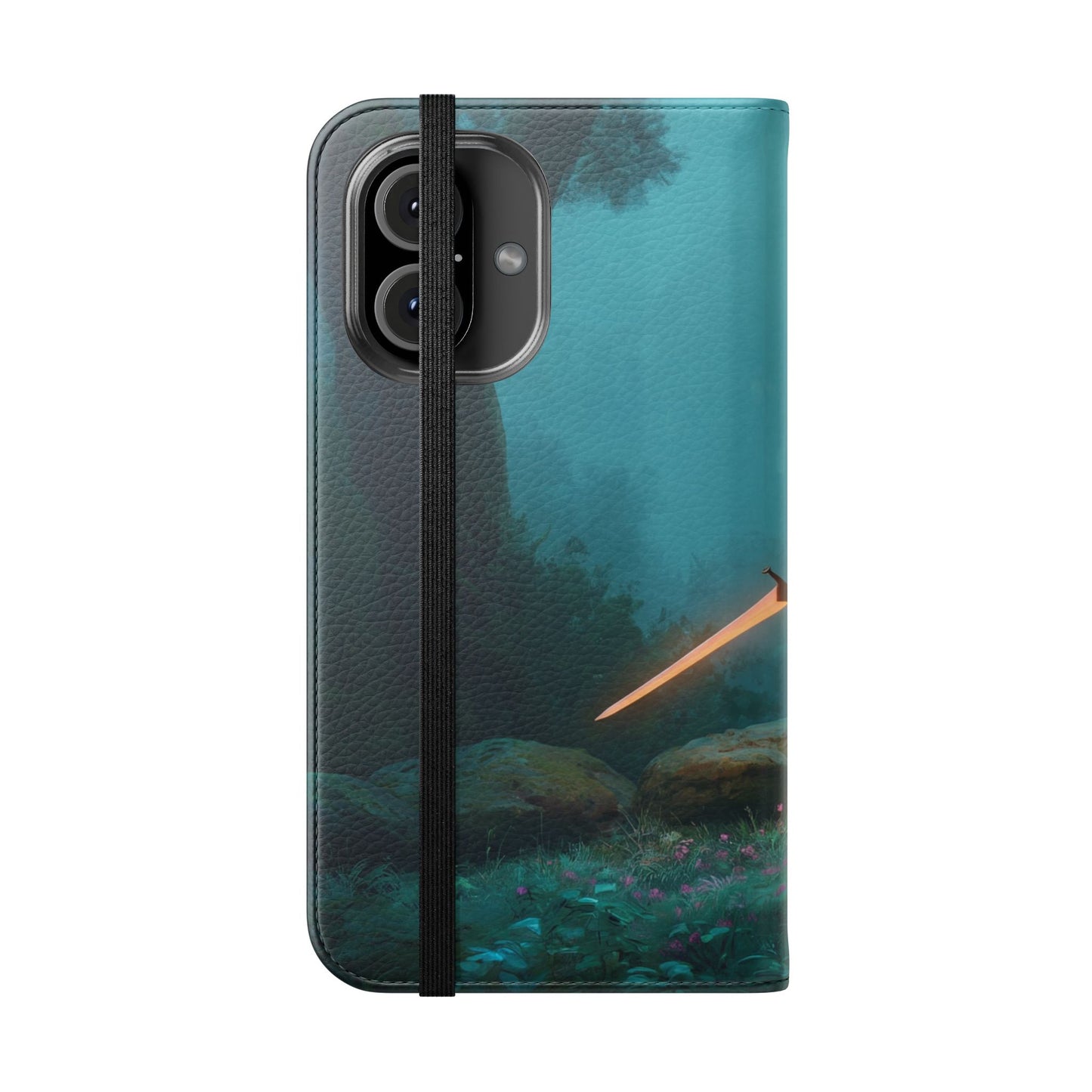 Forest Guardian Flip Cases – Elven Sentinel with Glowing Blade