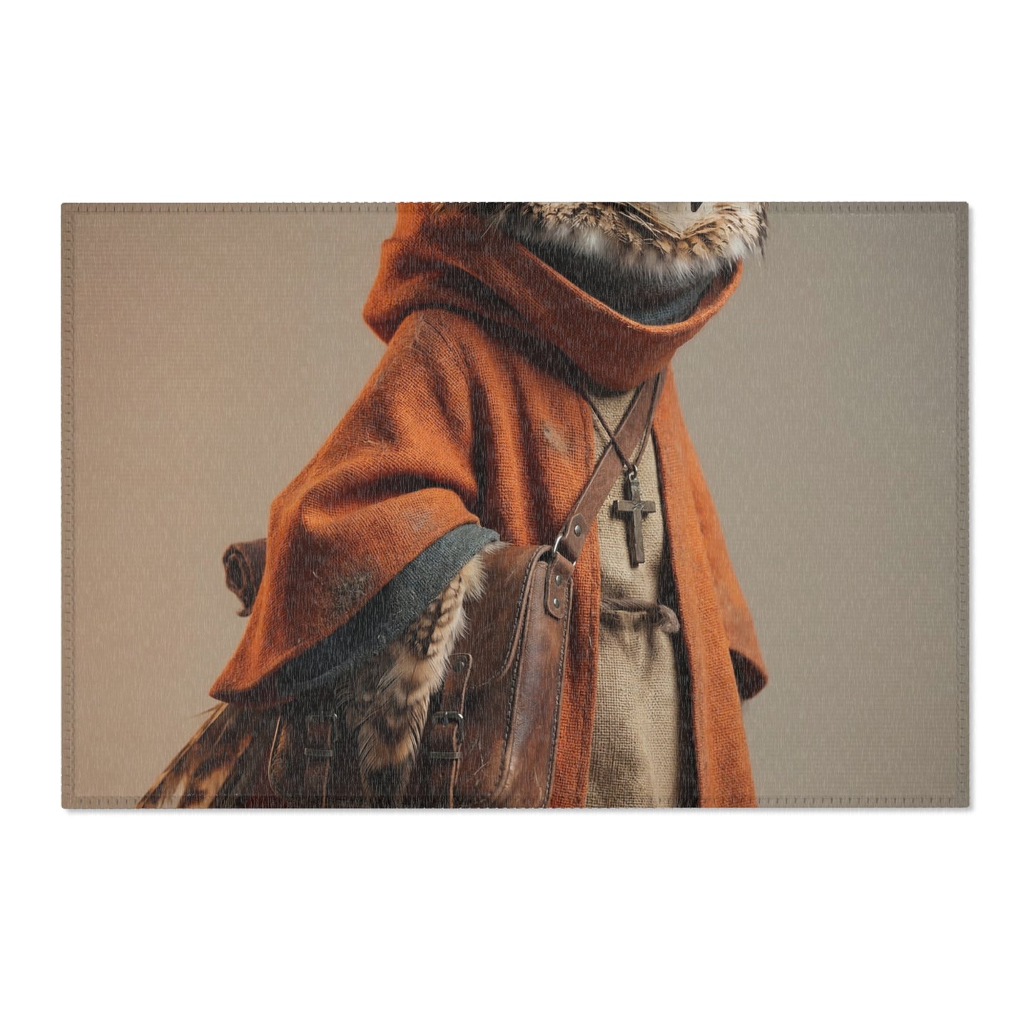 Wise Owl Scholar Rug – Warm Amber Study Companion