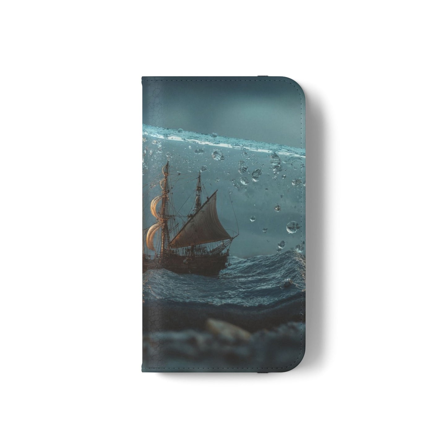 Storm-Struck Galleon Flip Cases – Lightning Inside Glass Bottle