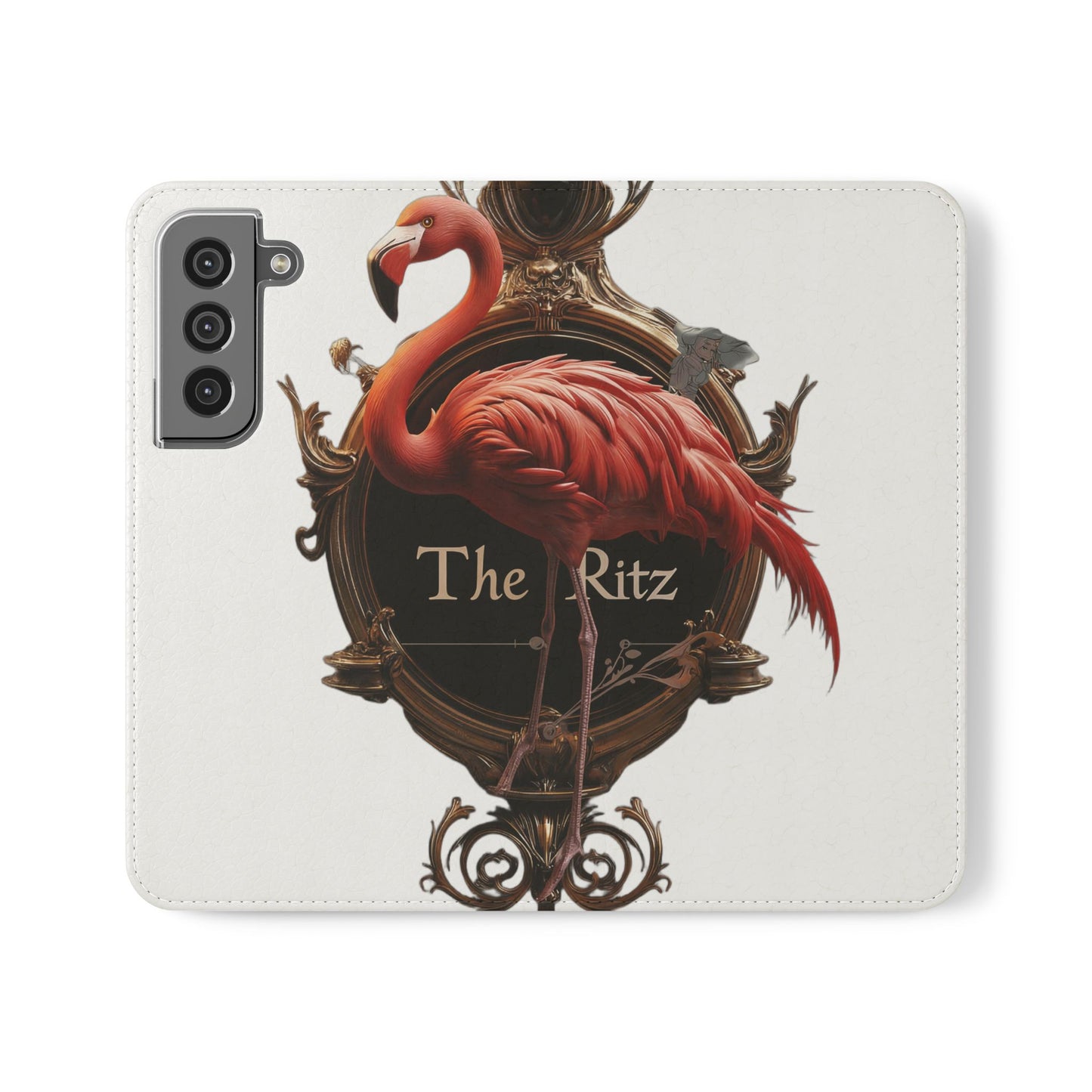 The Ritz Flamingo Flip Cases – Gilded Ornate Frame Art Design