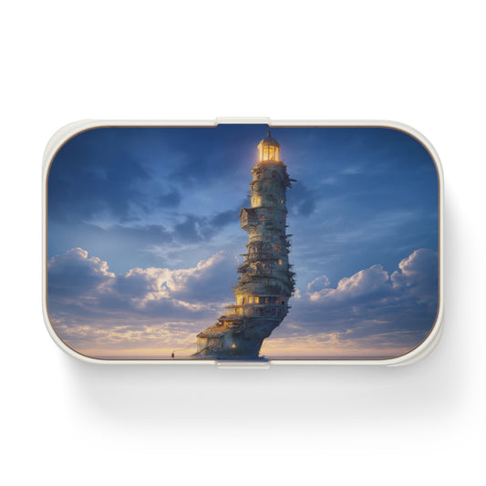 Skyward Lighthouse Bento Lunch Box – Twilight Beacon Dreamscape