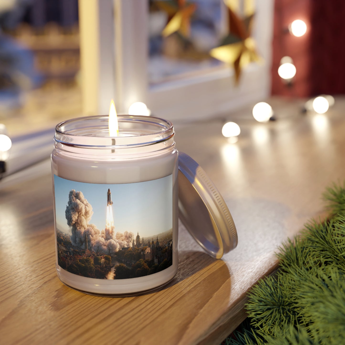 Rocket Launch Scented Soy Candles with White Lid, 9oz – Urban Skyward Ascent