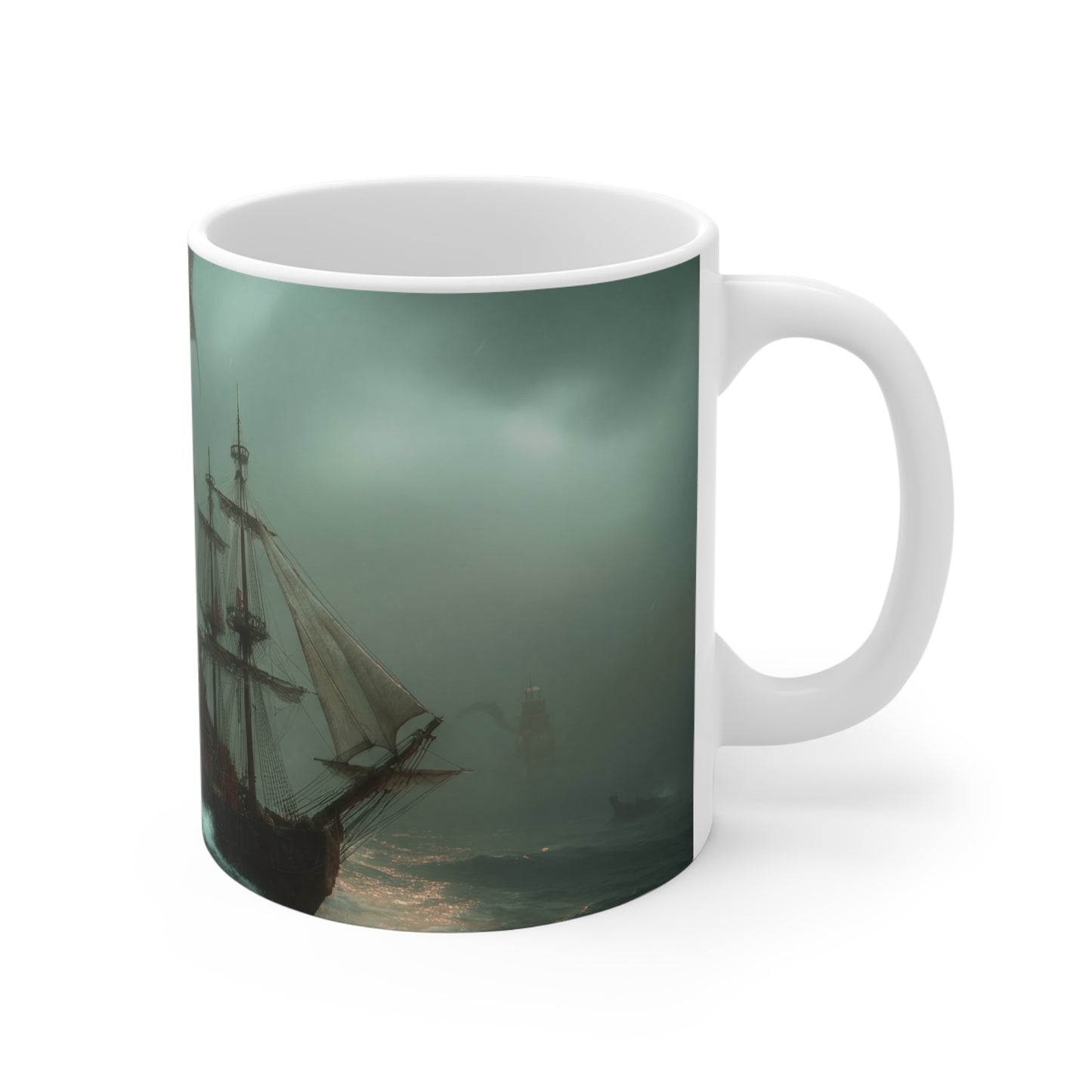 Leviathan’s Roar Ceramic Mugs (11oz\15oz\20oz) – Storm-Swept Ocean Horror