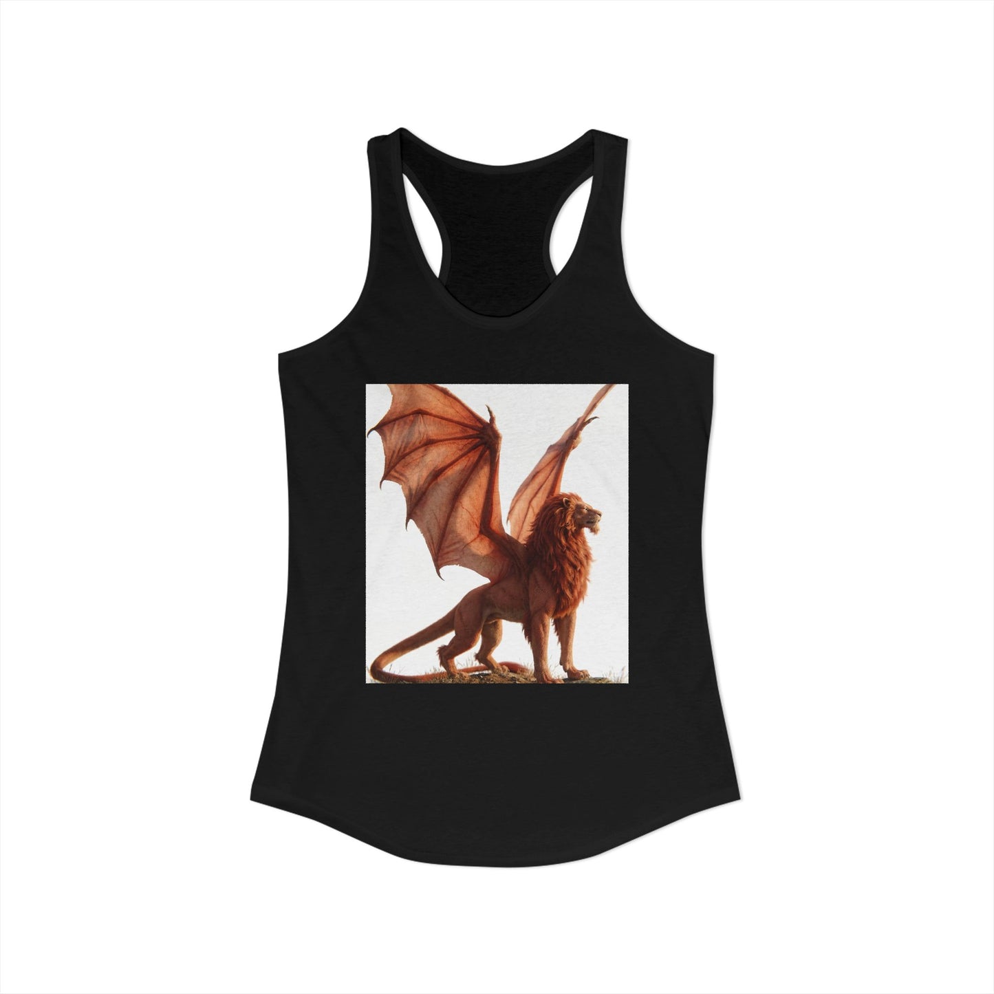 Lion-Dragon Sentinel Women's Ideal Racerback Tank – Amber Dawn Guardian