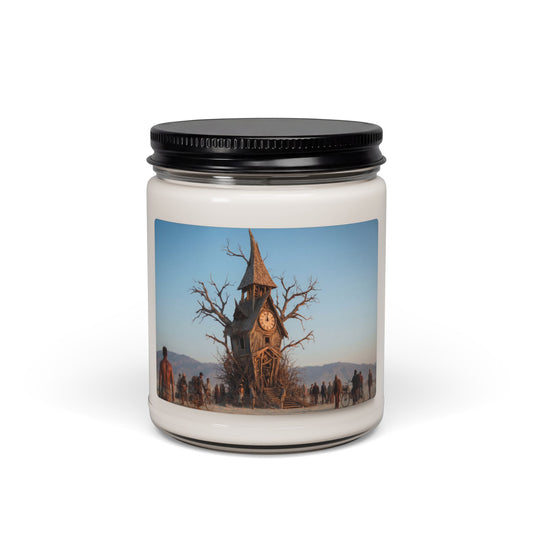 Clock Tower in the Withered Tree Scented Soy Candle, 9oz – Timeless Dust and Sunlit Wanderers