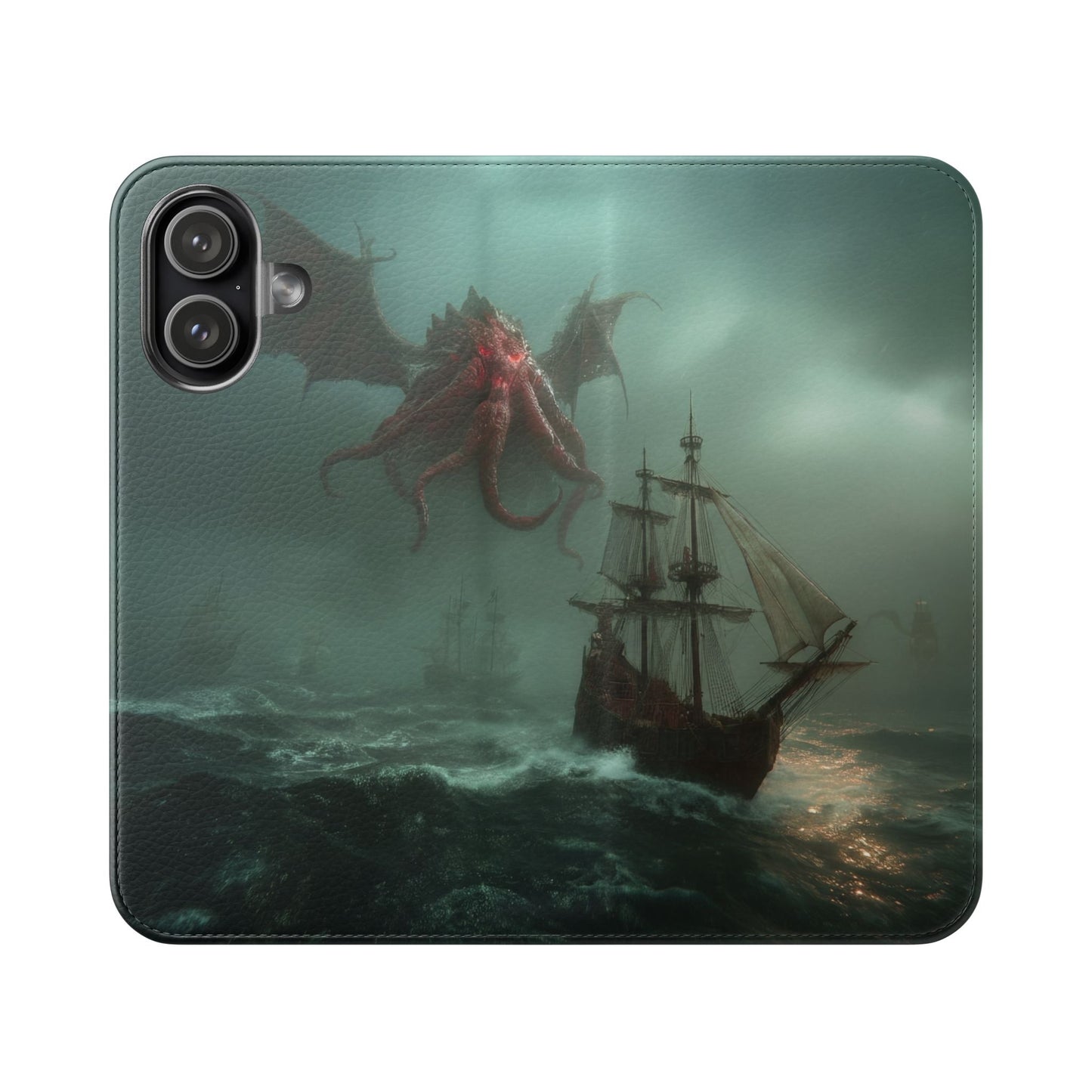 Leviathan Dragon Flip Cases – Crimson Sentinel at Sea