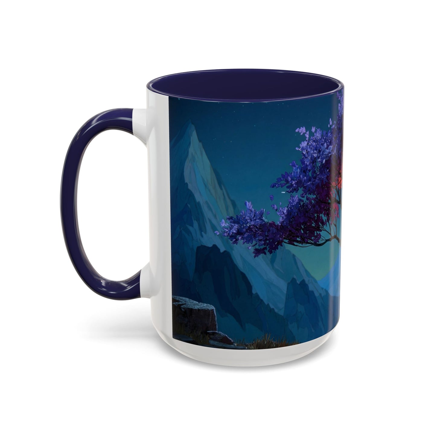 Celestial Tree Accent Coffee Mug (11, 15oz) – Twilight Bloom Dreamscape