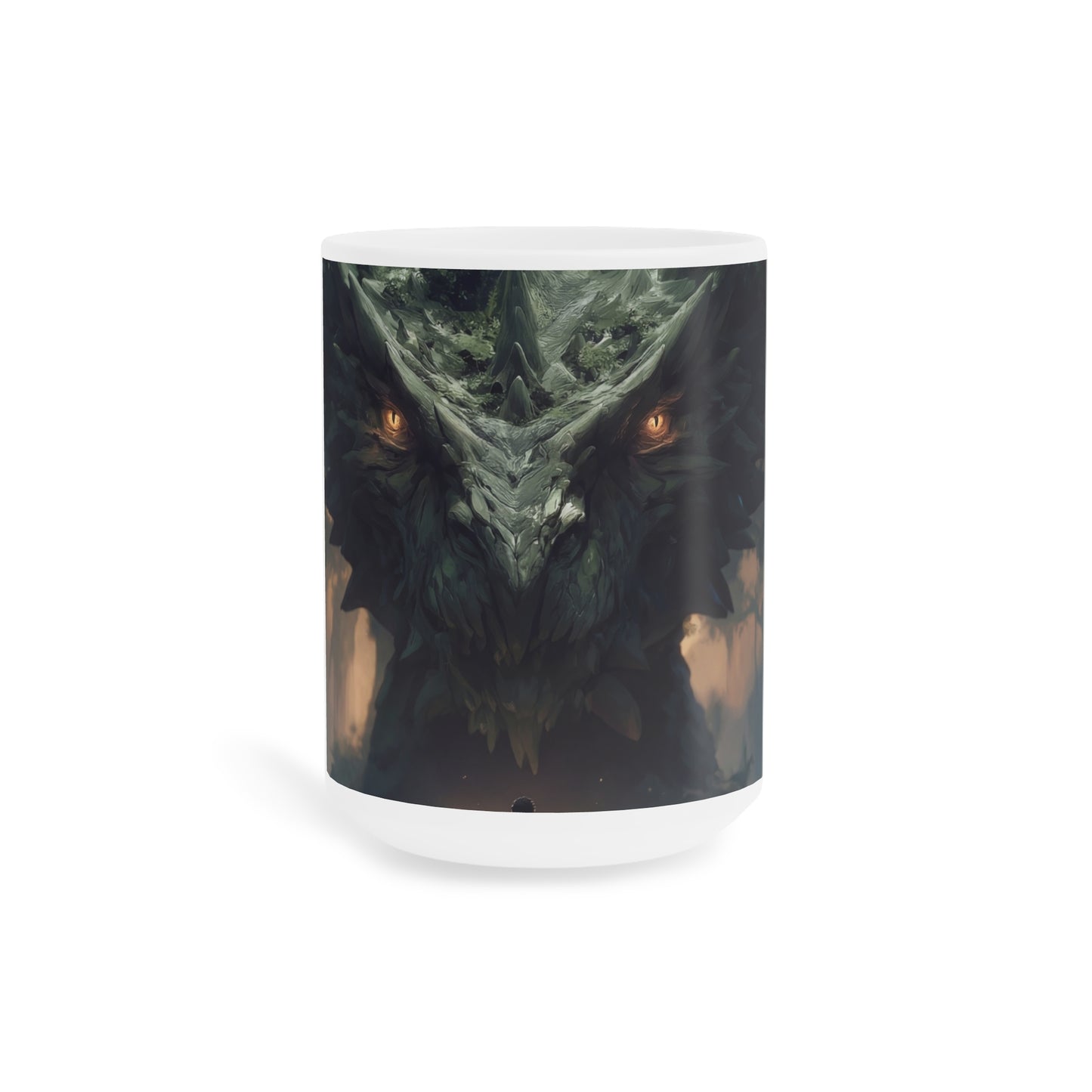 Ancient Dragon Sentinel Ceramic Mugs (11oz\15oz\20oz) – Whispers of the Verdant Throne