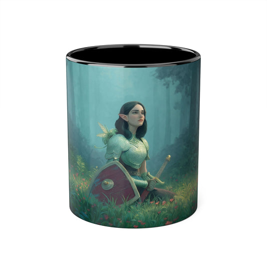 Forest Sentinel Accent Mugs, 11oz – Elven Guardian at Rest
