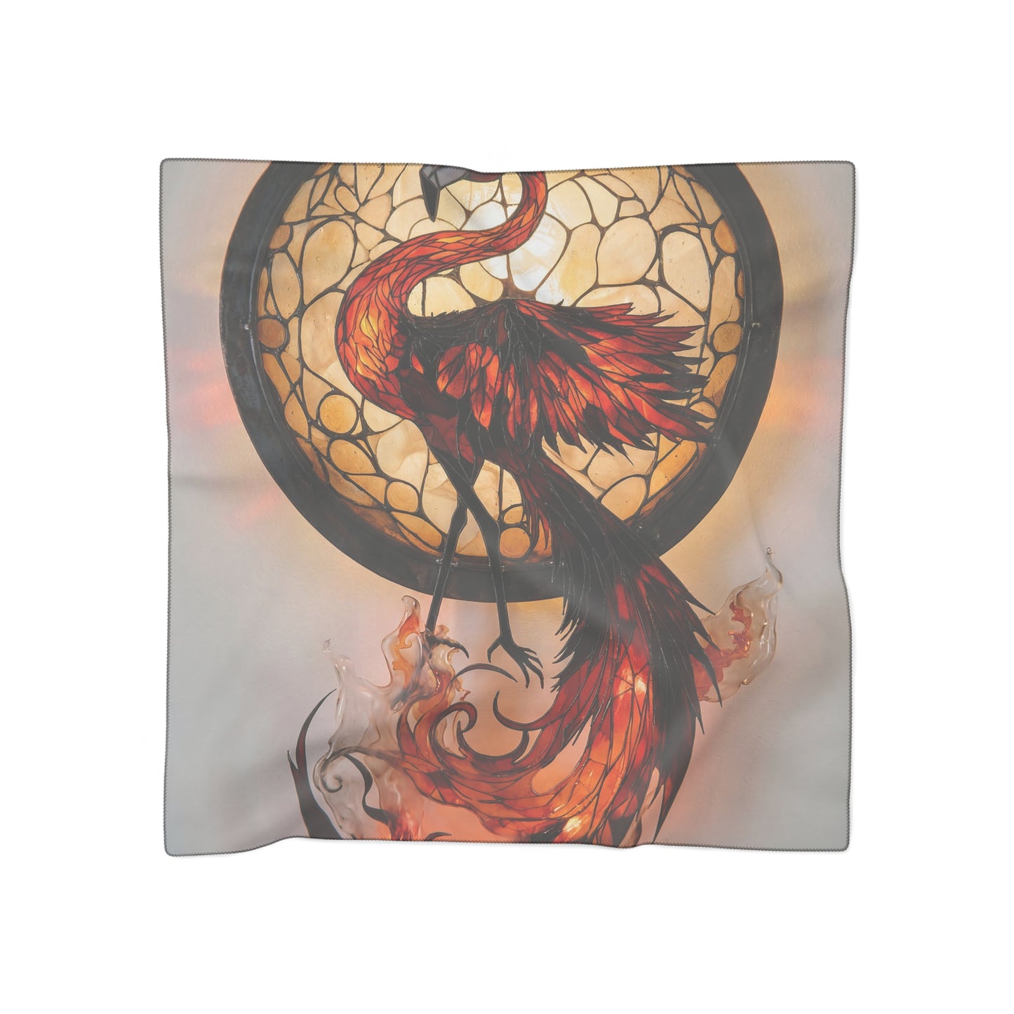 Phoenix Reborn Poly Scarf – Amber Flame Dreamscape