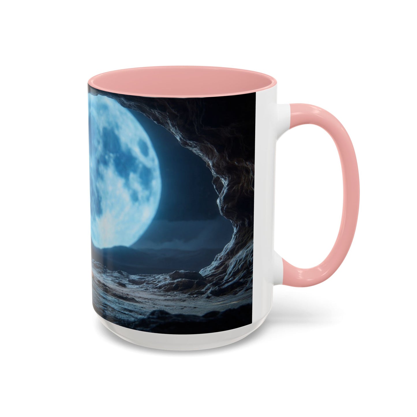 Moonlit Monk Meditation Mug – Serene Nightwatcher in Cave