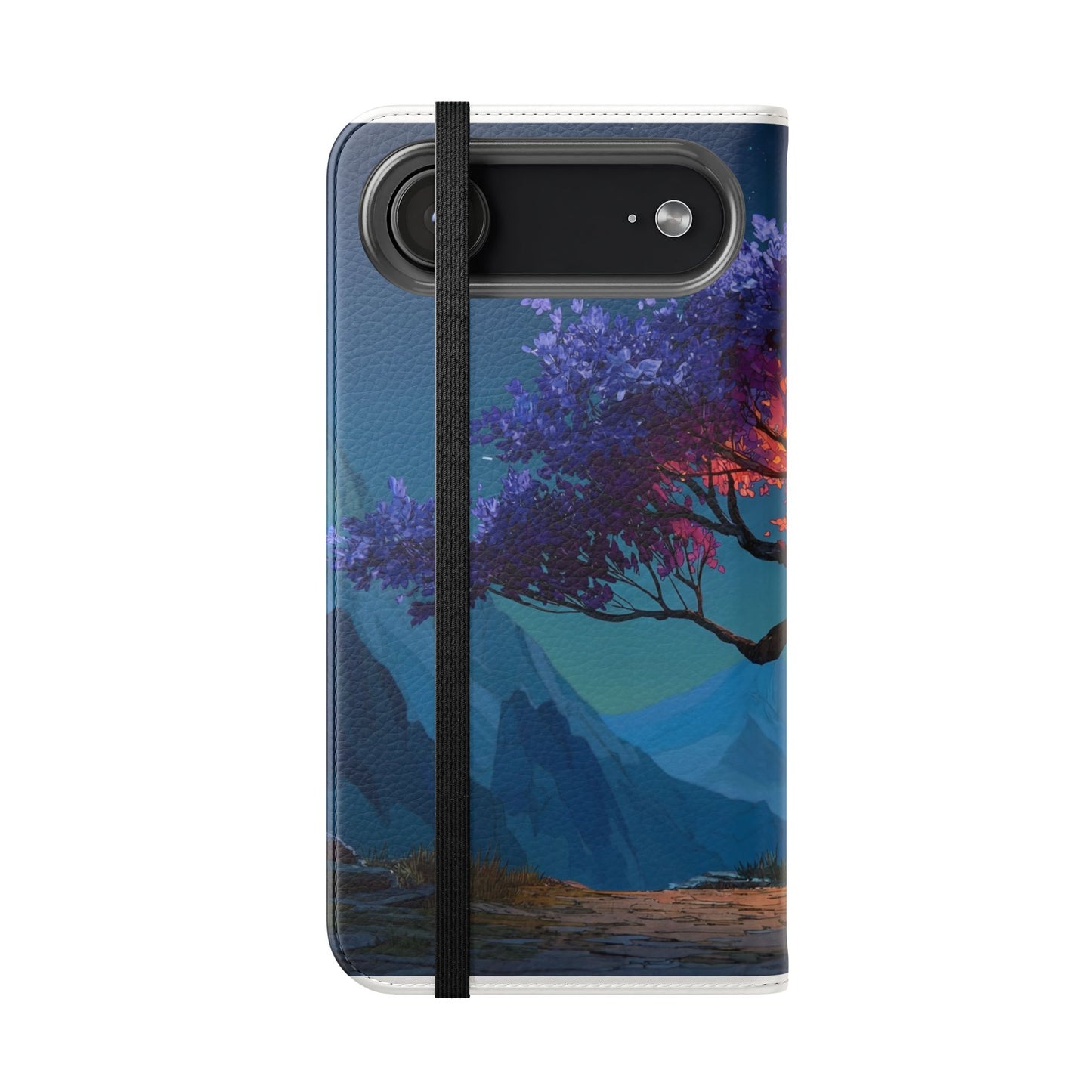 Violet Flame Tree Flip Cases – Twilight Mountain Glow Case