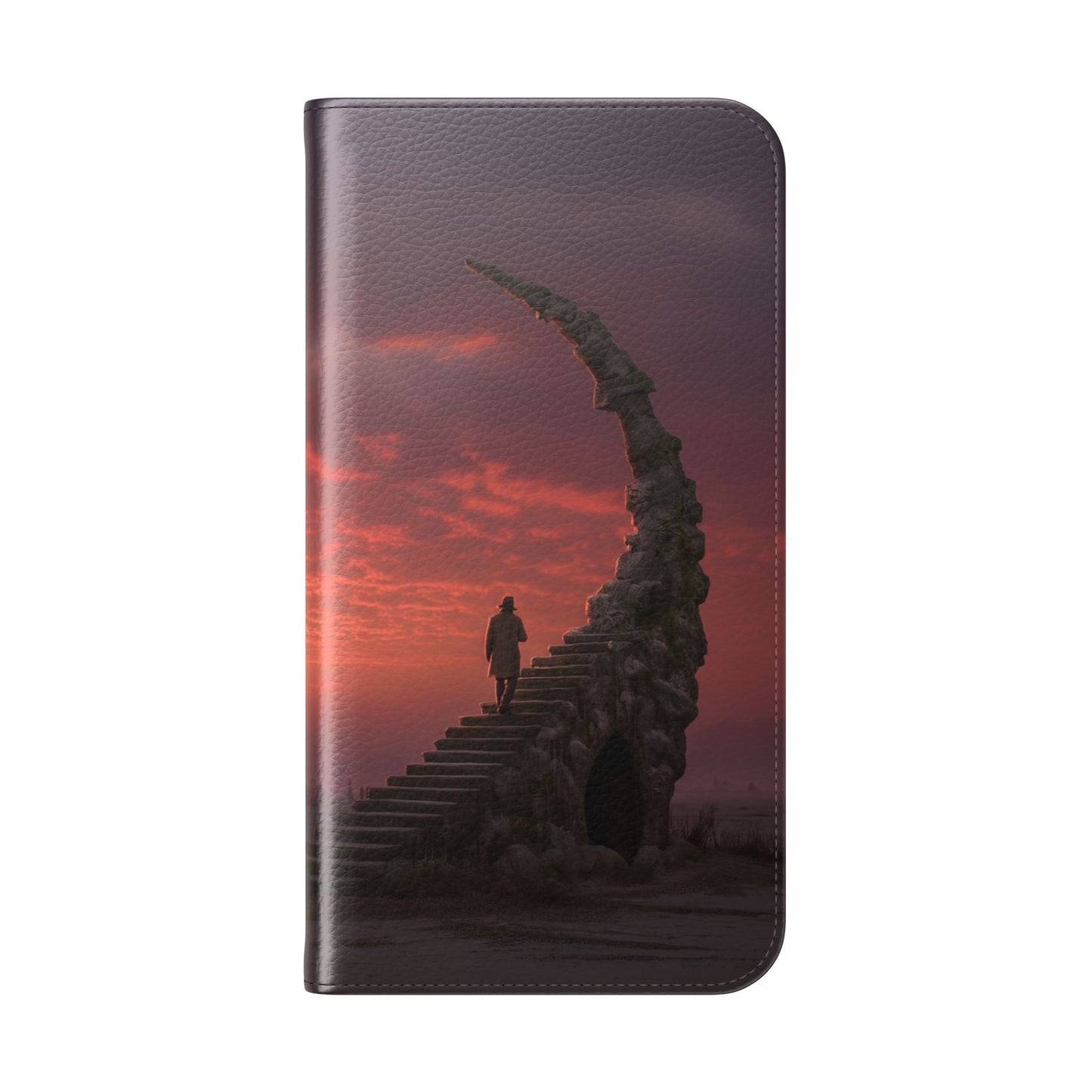 Twilight Sentinel Flip Cases – Moonlit Stairway to the Horizon