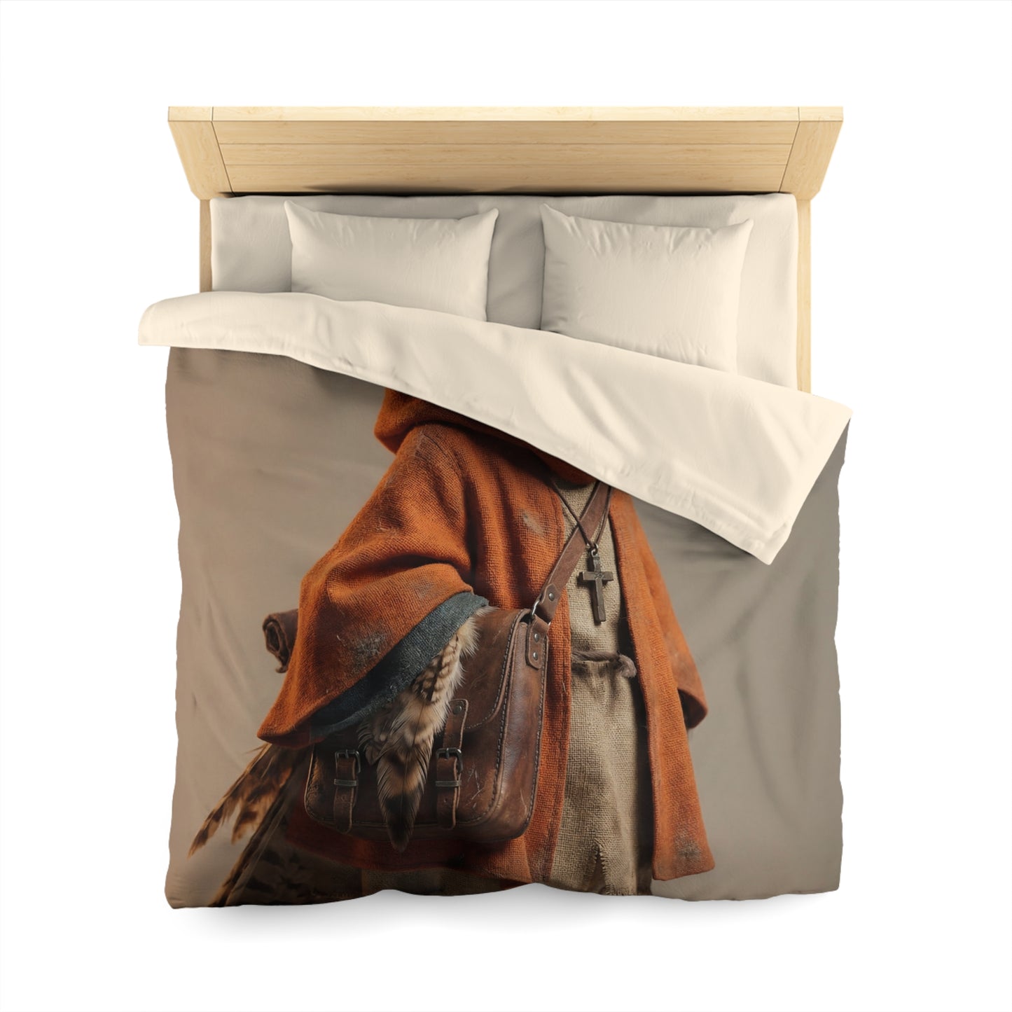 Wise Owl Scholar Microfiber Duvet Cover – Warm Amber Study Light