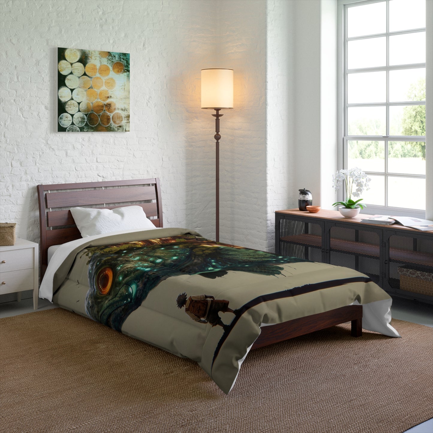 Giant Bioluminescent Fish Comforter – Floating Village Dreamscape