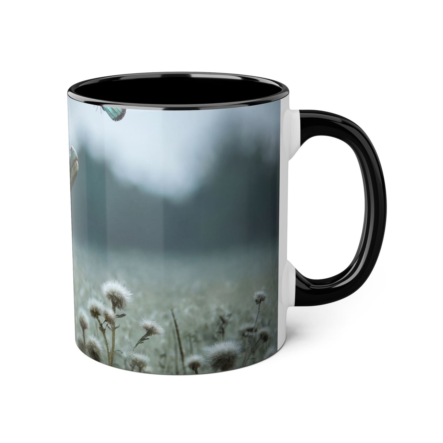 Gentle Croc Watching Butterfly – Quiet Meadow Accent Mugs, 11oz