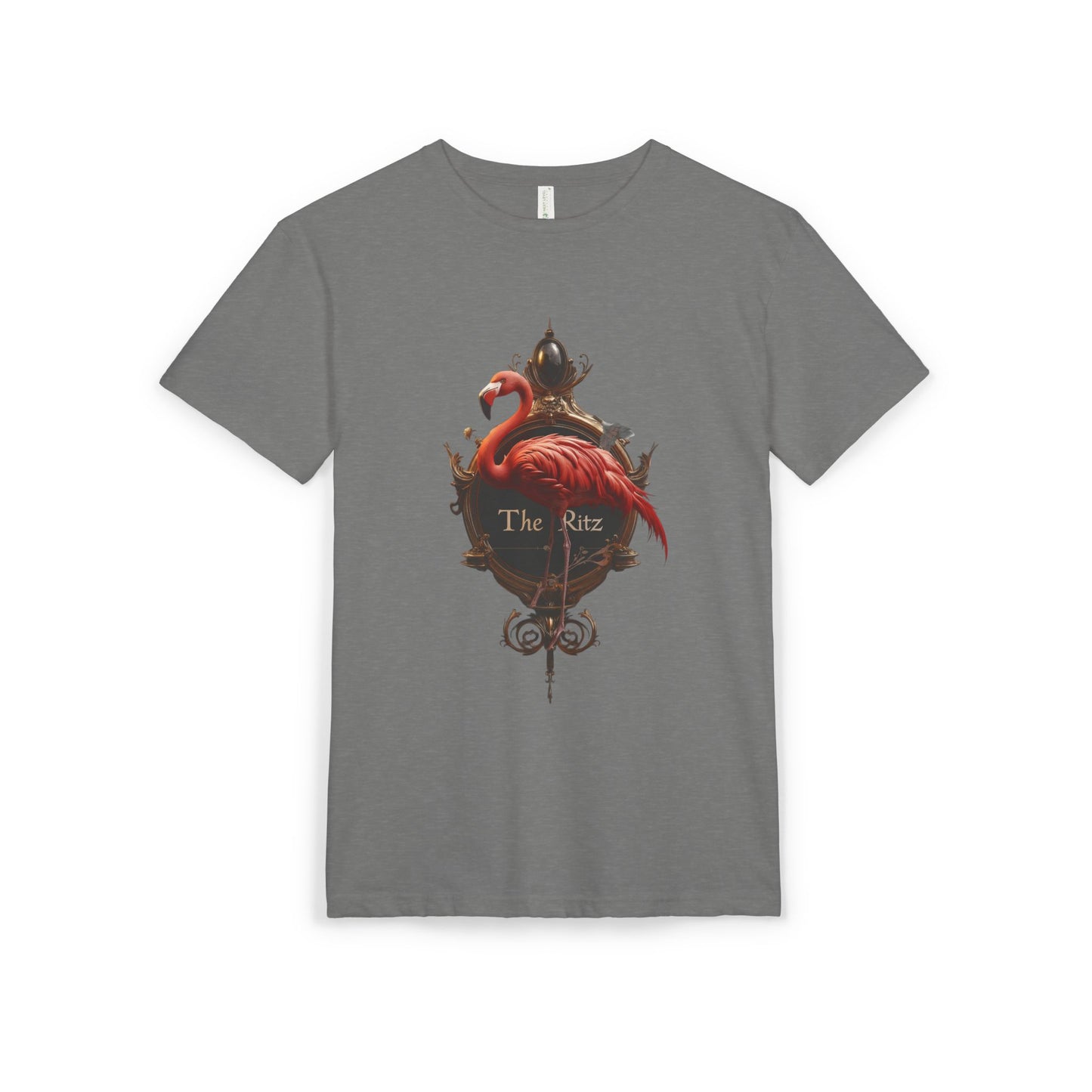 Velvet Flamingo Clock T-Shirt – Antique Ritz Signage Graphic