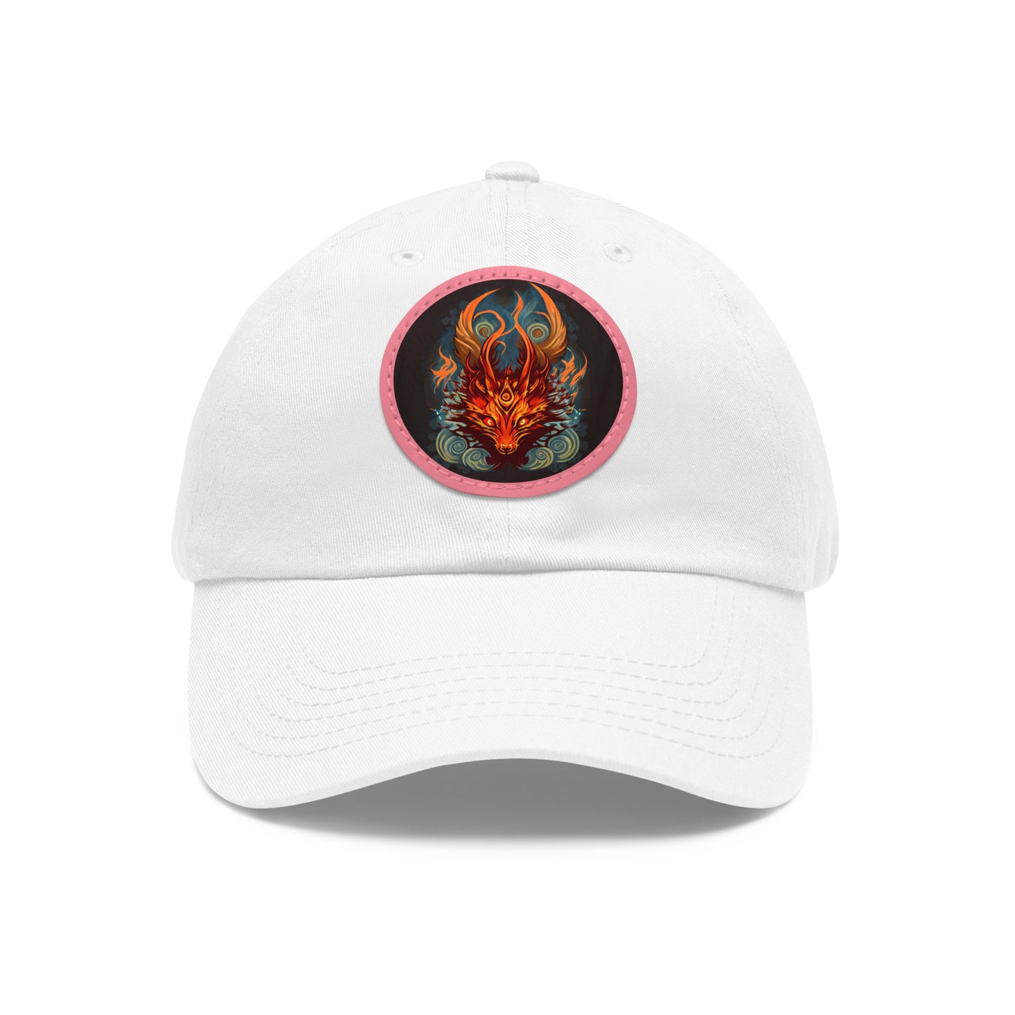 tshirt design, nine-tailed fox - Dad Hat with Leather Patch (Round)