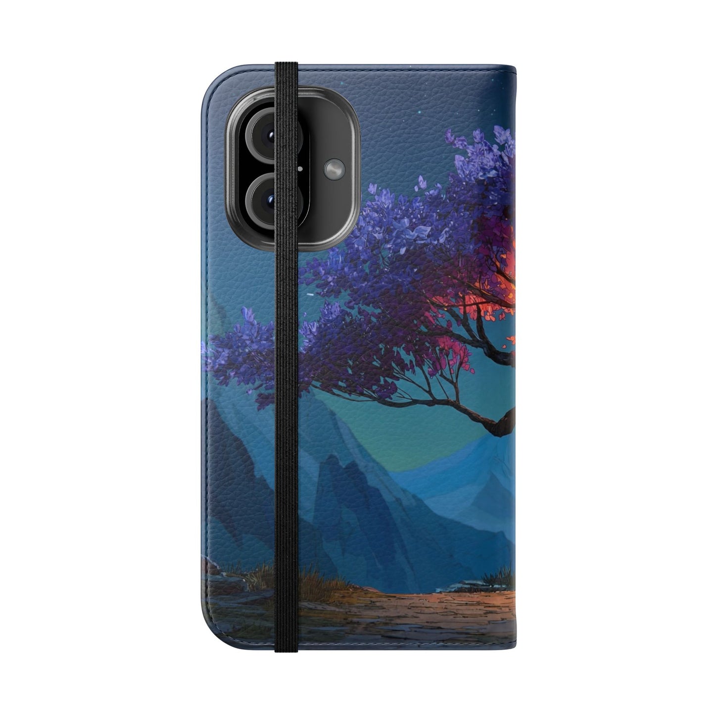 Violet Flame Tree Flip Cases – Twilight Mountain Glow Case