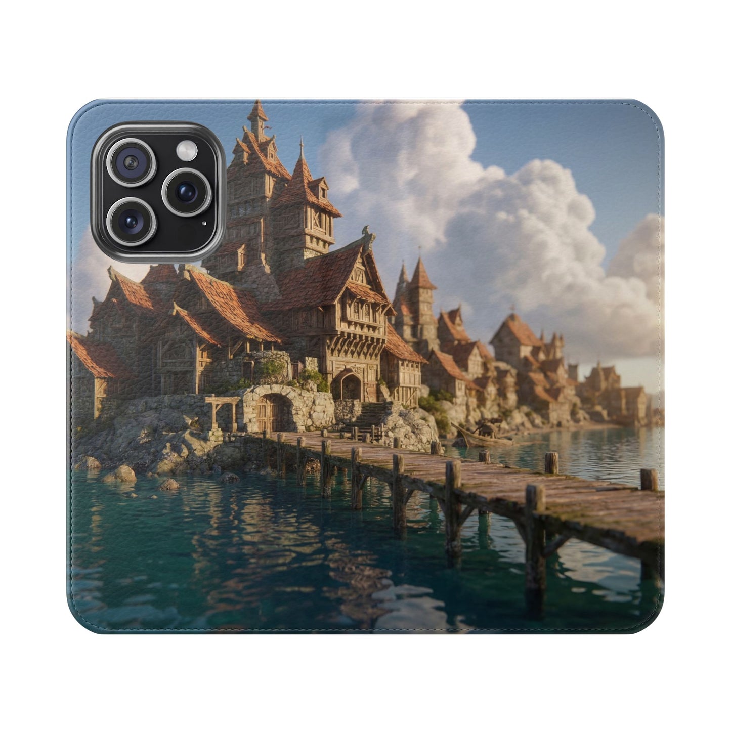 Cobblestone Harbor Flip Cases – Timber Town Seaside Walkway