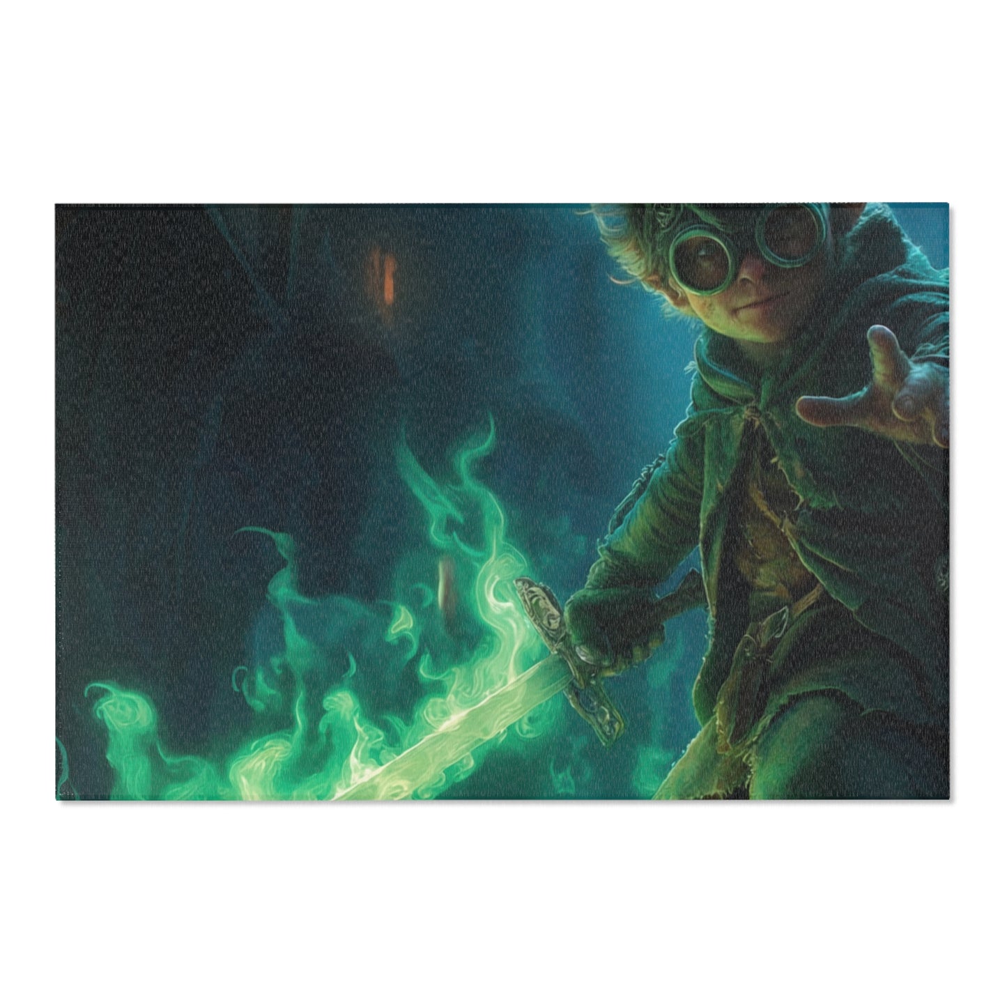 Green-Eyed Apprentice Area Rugs – Midnight Alley Sword Duel