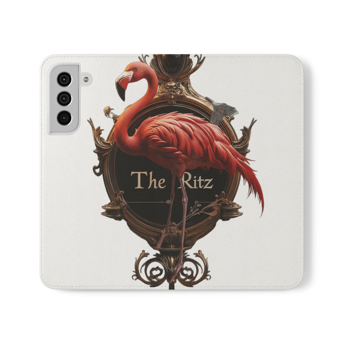 The Ritz Flamingo Flip Cases – Gilded Ornate Frame Art Design