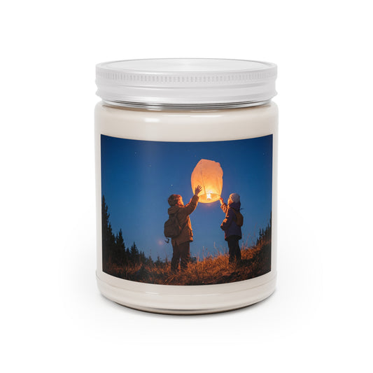 Starlit Lantern Scented Soy Candles with White Lid, 9oz – Wishful Twilight Release