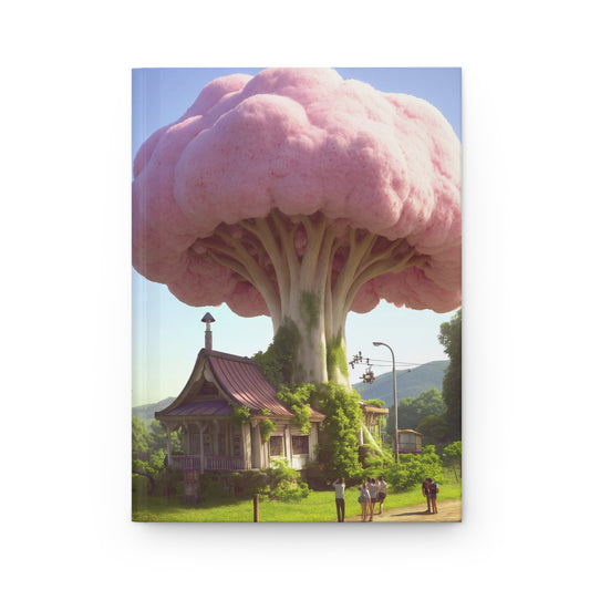 Pink Cotton Candy Tree Journal Matte – Whimsical Forest Sanctuary