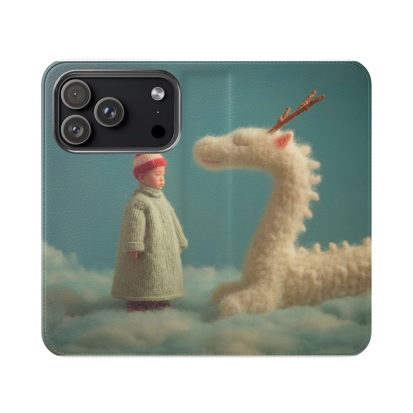 Woolly Dragon & Child Flip Cases – Cloudside Guardians