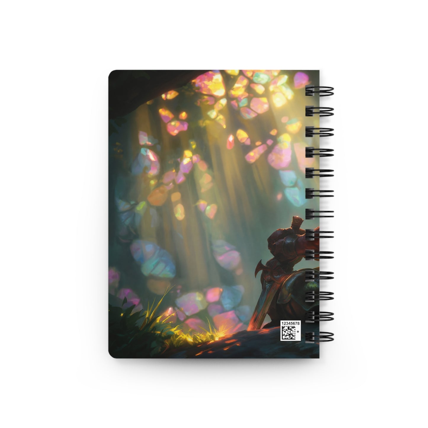 Sunlit Sentinel Spiral Bound Journal – Crystal Grove Meditation