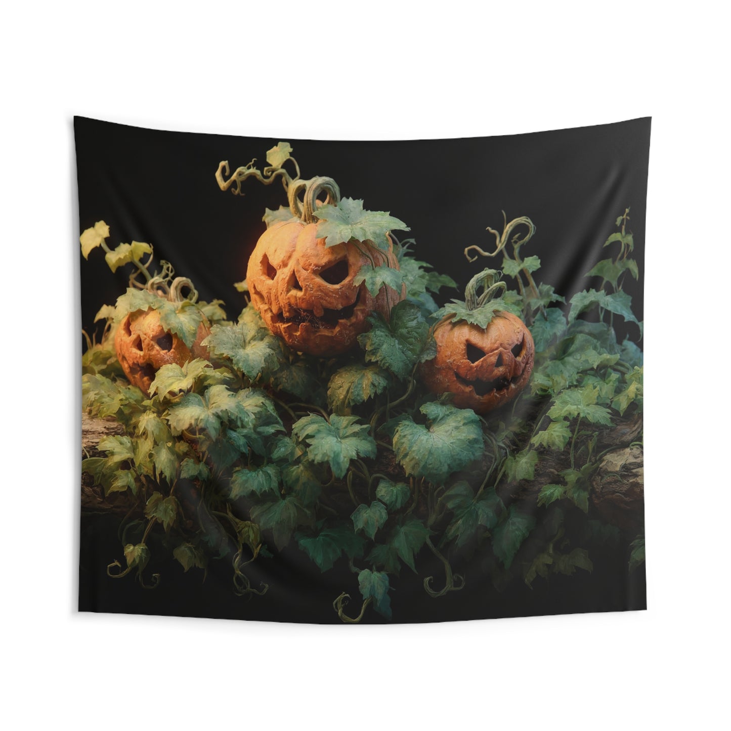 Whispering Pumpkin Grove Indoor Wall Tapestries – Autumn’s Secret Garden