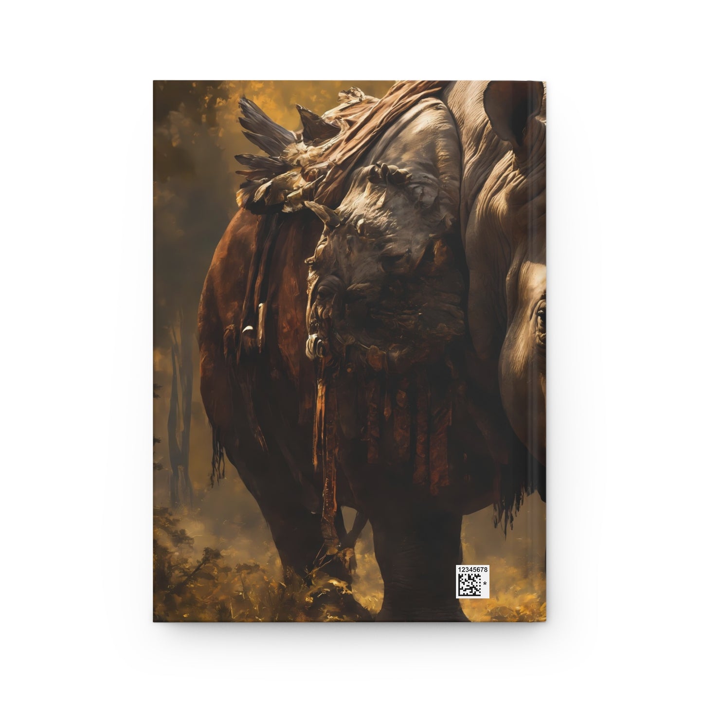 Rhinoceros Rider Hardcover Journal Matte – Golden Autumn Guardian Path