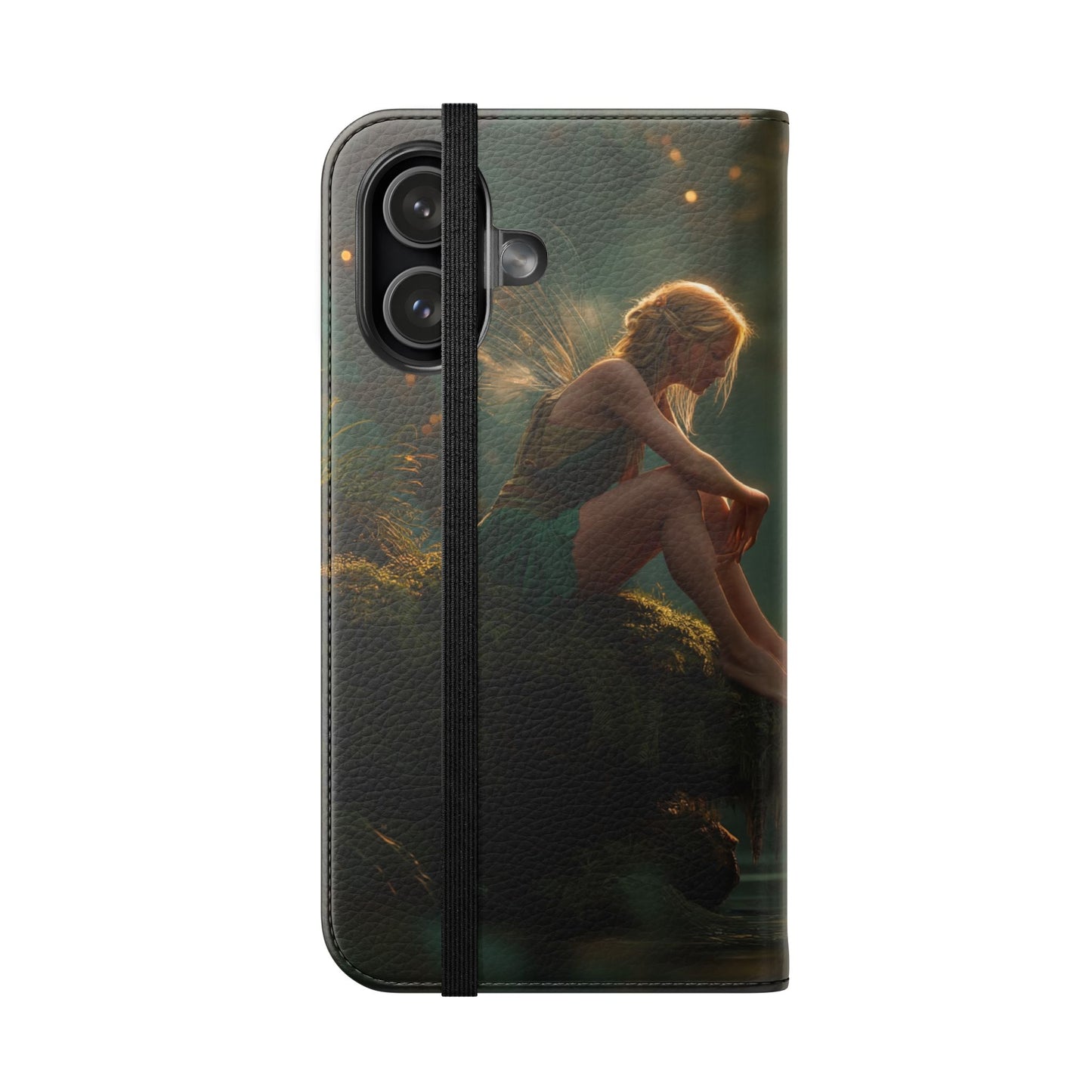 Mossy Bank Fairy Flip Cases – Golden Hour Sentinel Portrait