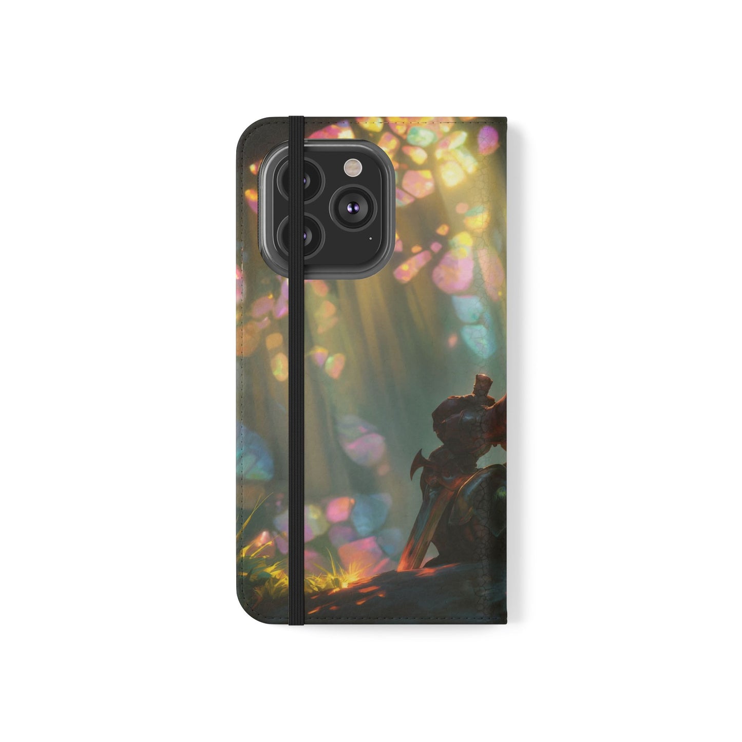 Crystal Grove Sentinel Flip Cases – Iridescent Forest Dawn Guardian