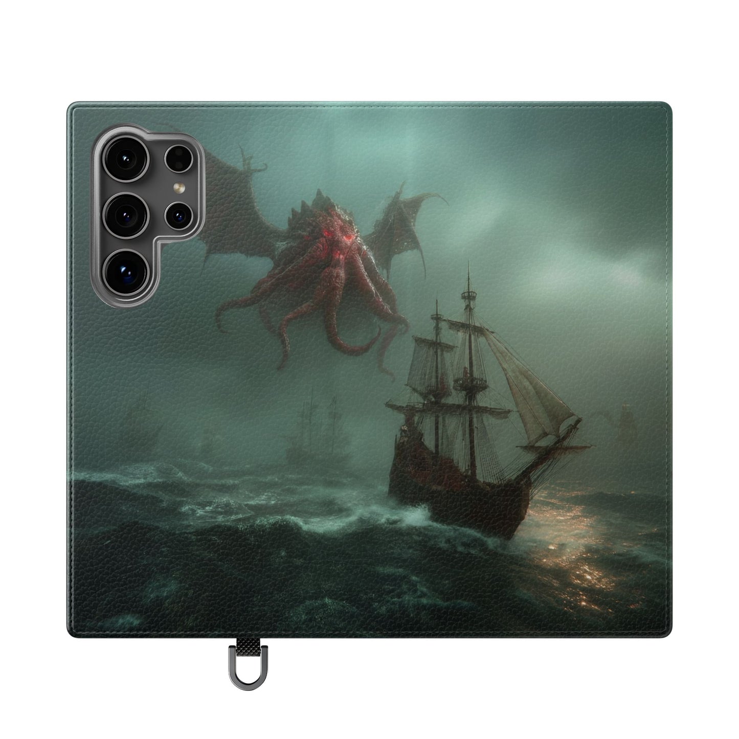Leviathan Dragon Flip Cases – Crimson Sentinel at Sea