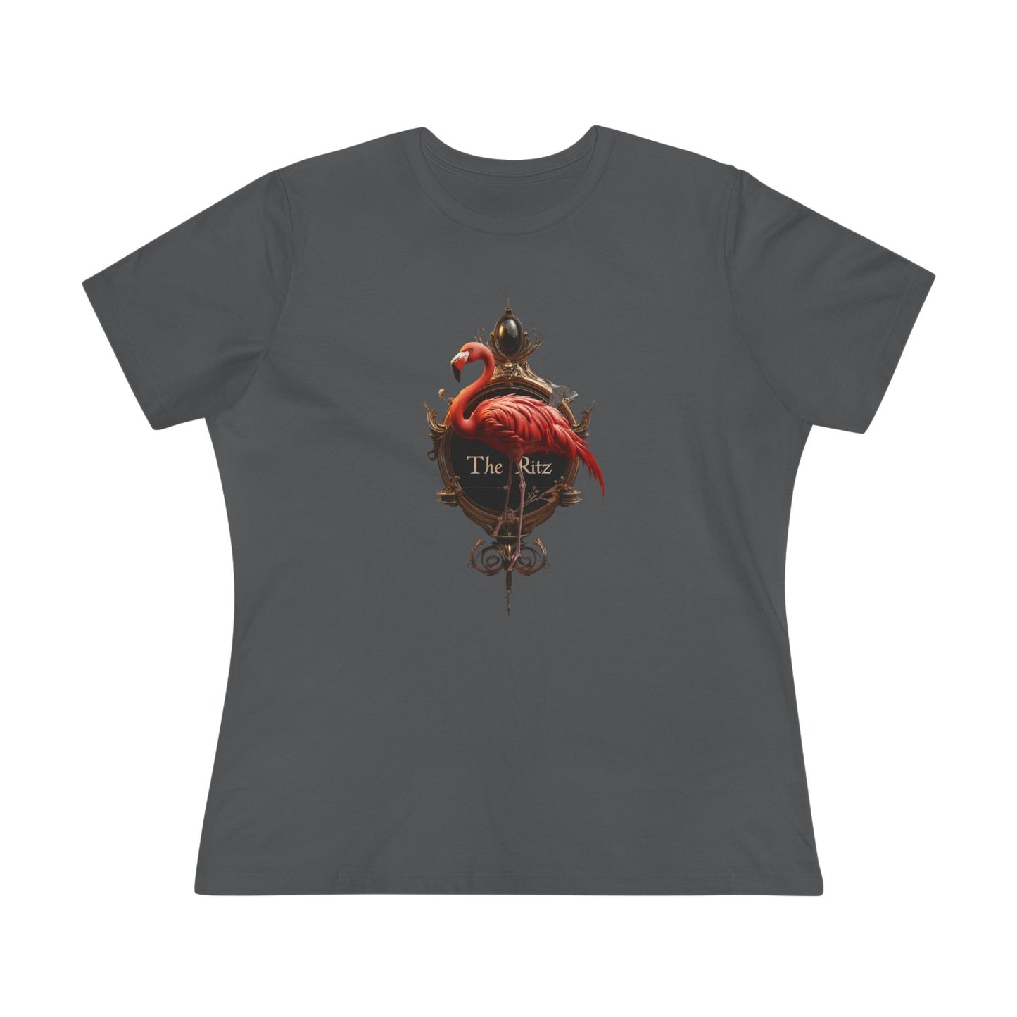 Ritz Flamingo Tee – Opulent Mirror Frame Graphic T-Shirt