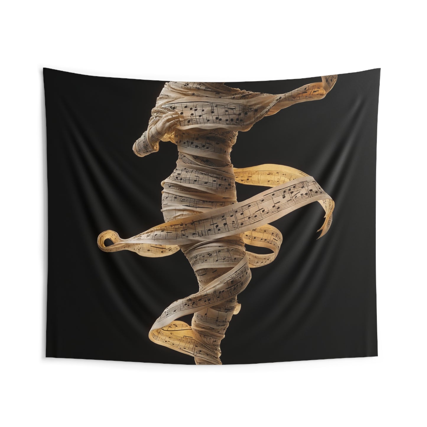 Melodic Muse Indoor Wall Tapestries – Whirling Symphony in Paper