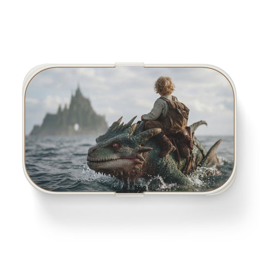 Sea Dragon Rider Bento Lunch Box – Whimsical Voyage to the Isle of Mist
