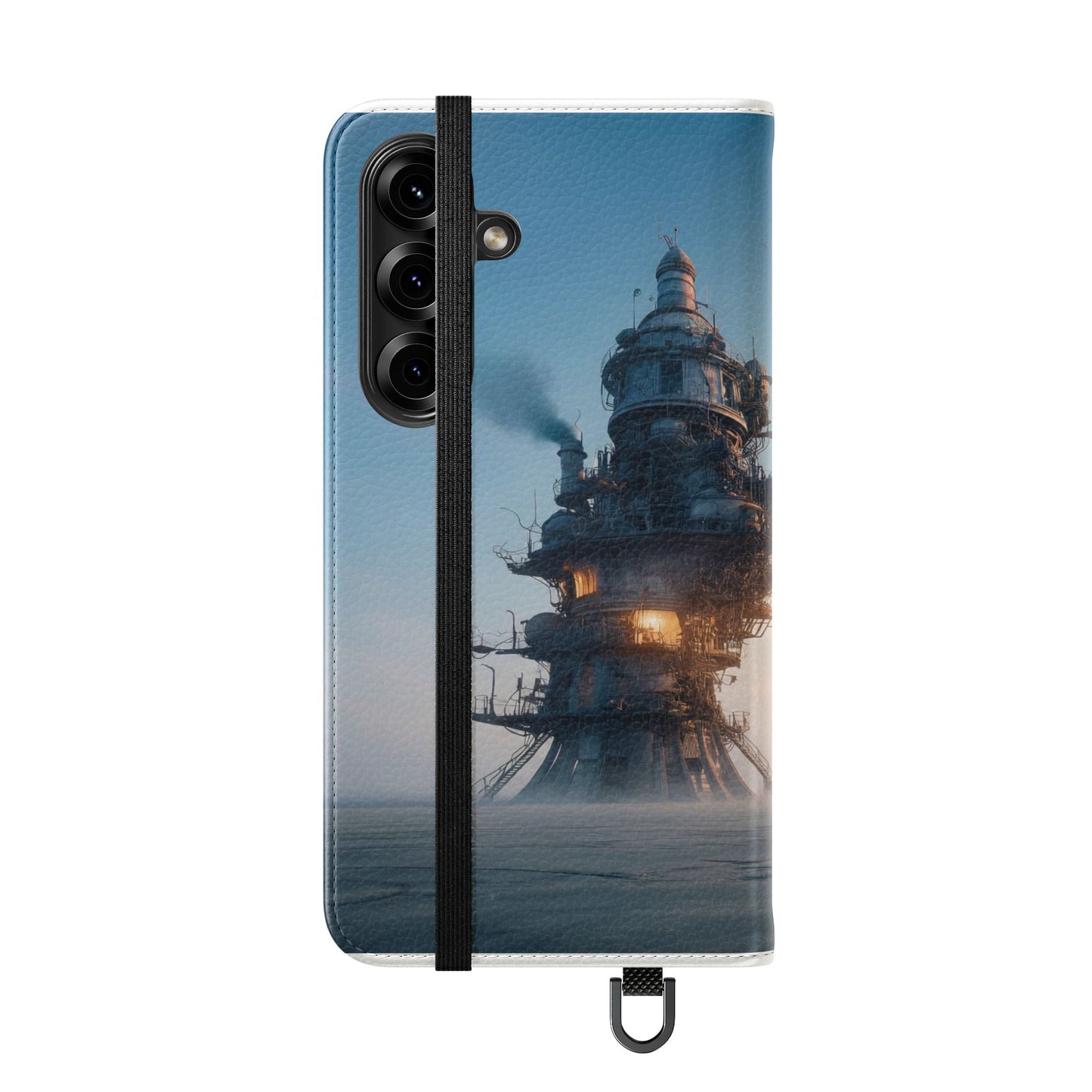 Steam-Stack Tower Flip Cases – Industrial Dawn Sentinel