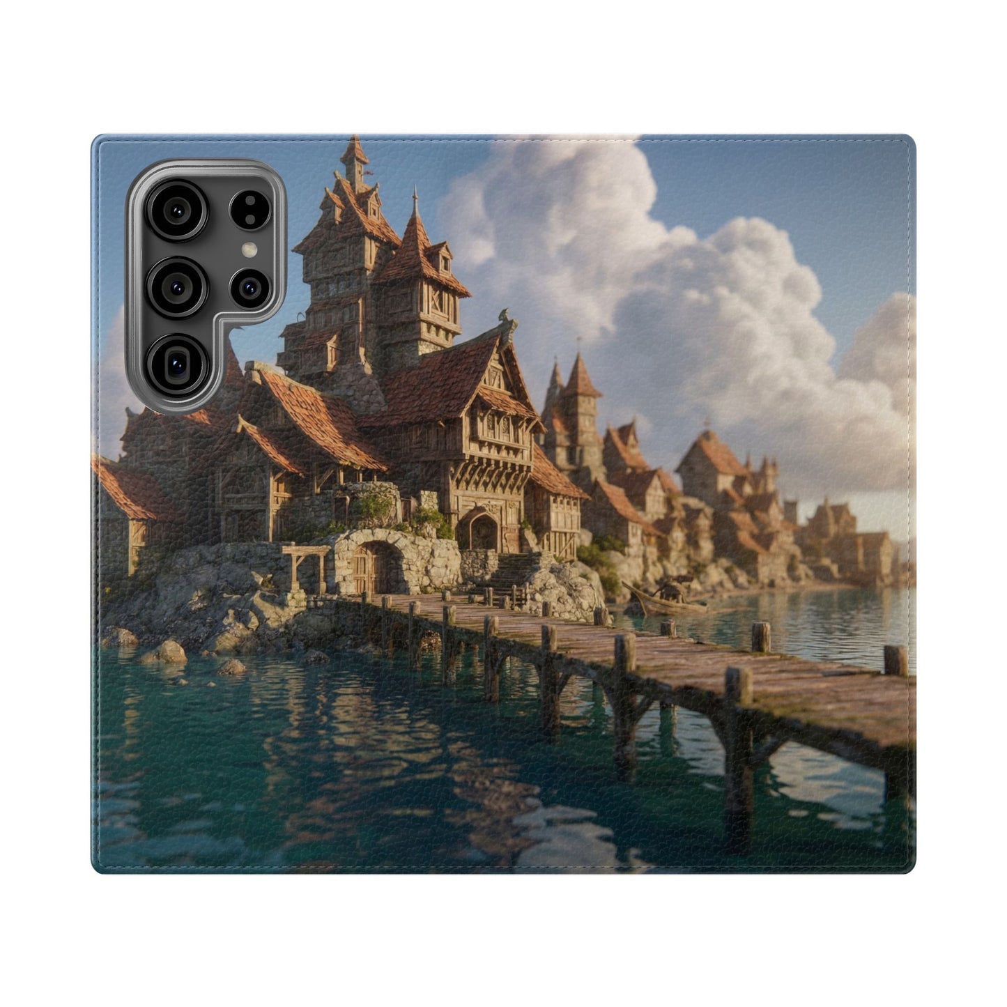 Cobblestone Harbor Flip Cases – Timber Town Seaside Walkway