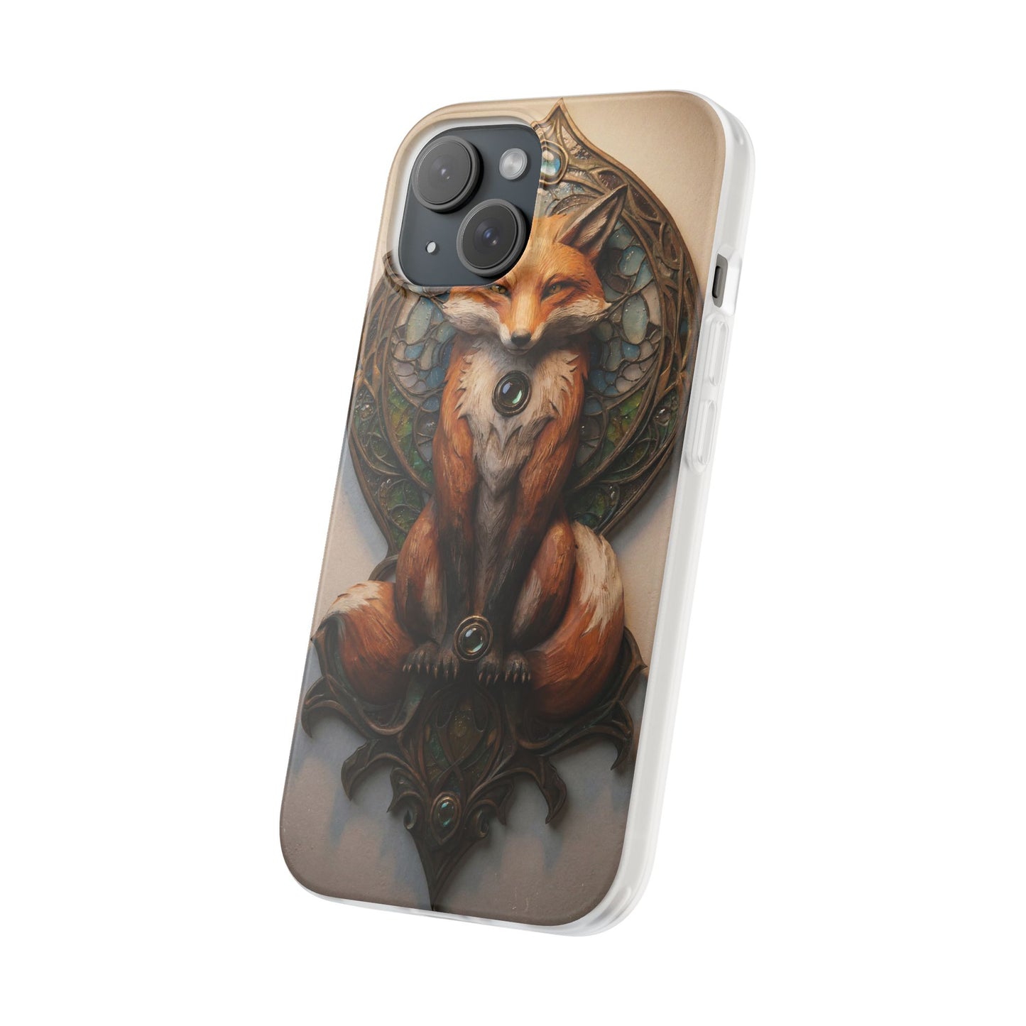 Fox Sentinel Flexi Cases – Amber Glow Through Stained Glass
