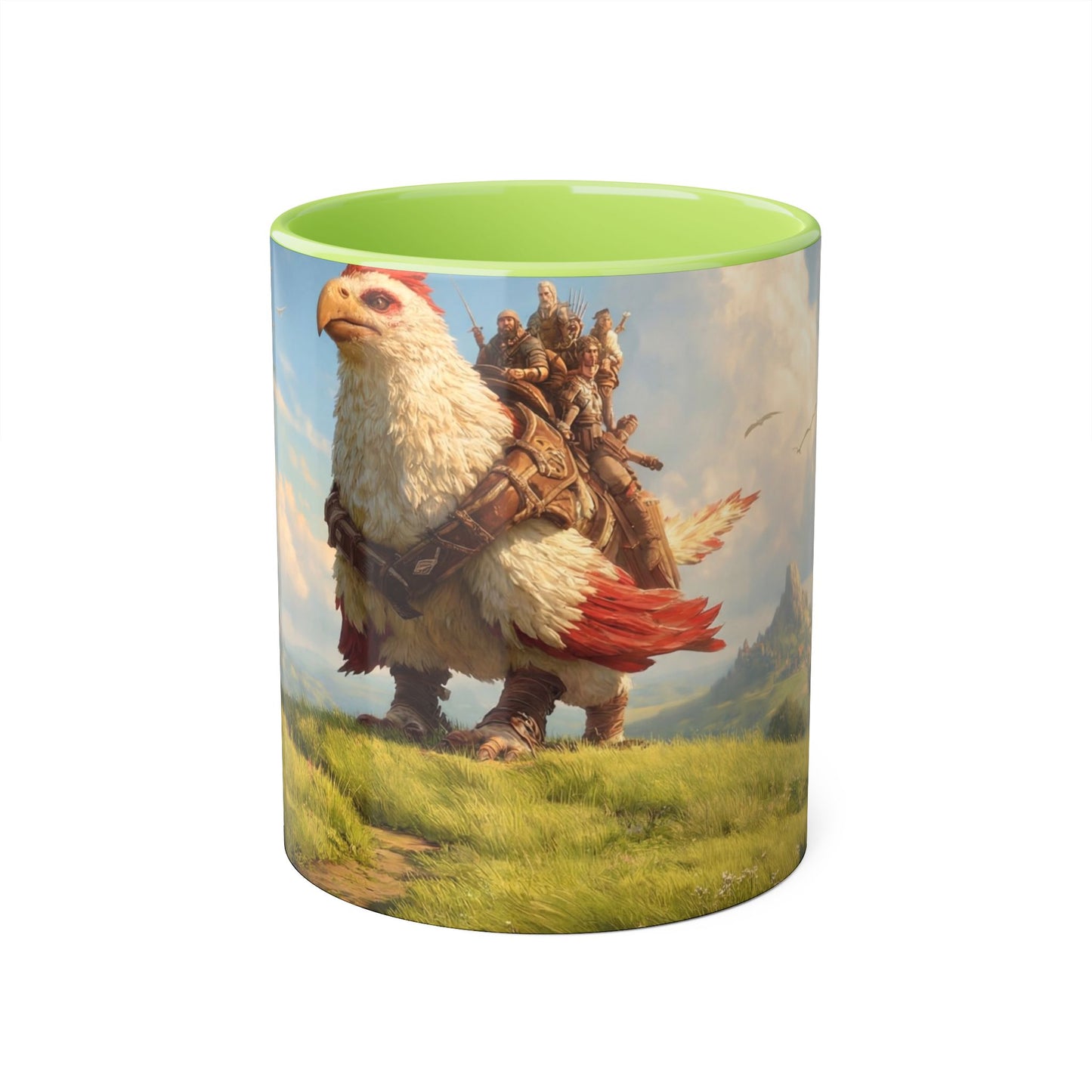 Titan Hawk Accent Mugs, 11oz – Mythic Riders on Sunlit Peak