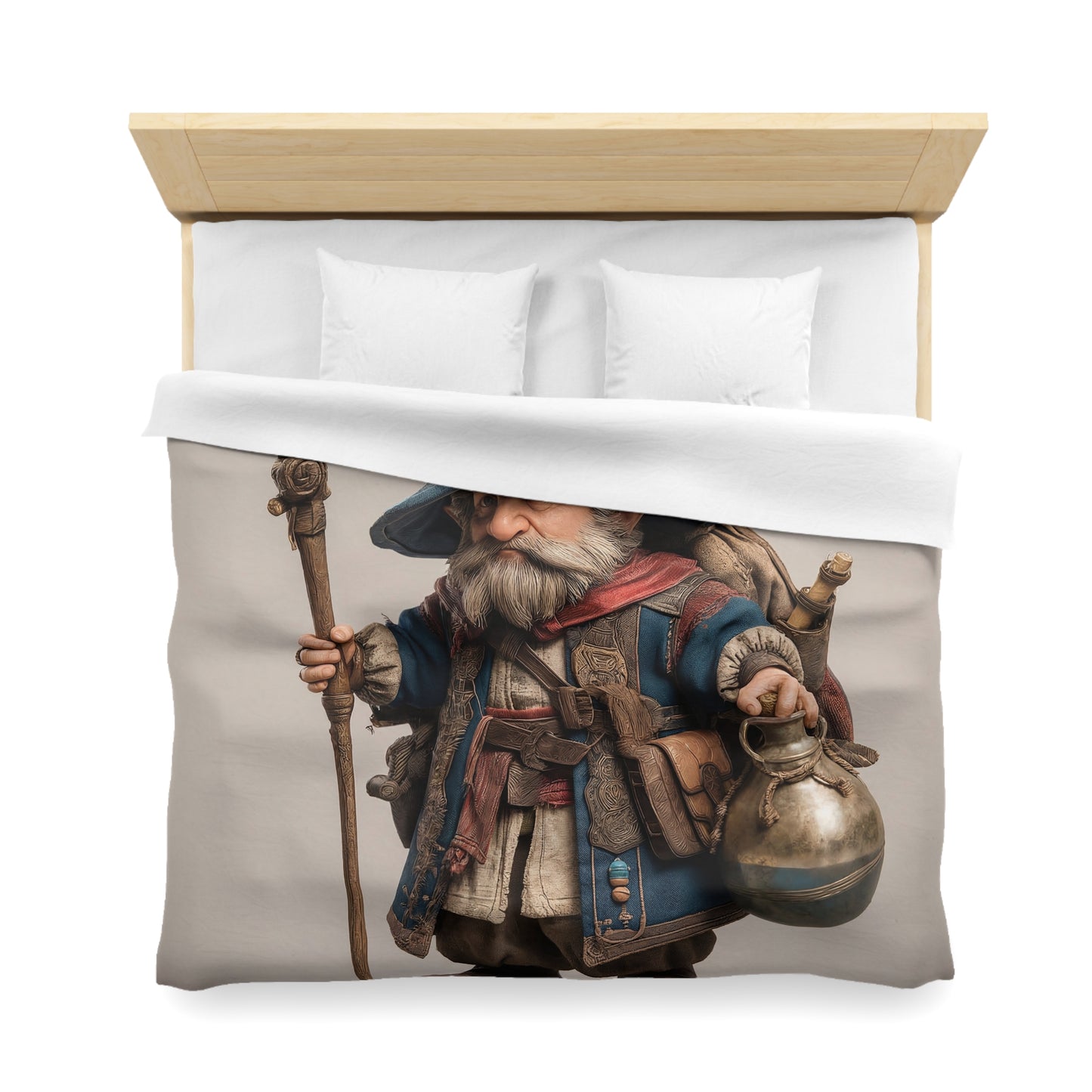 Wandering Wizard Duvet Cover – Sage’s Journey Through Whispering Woods