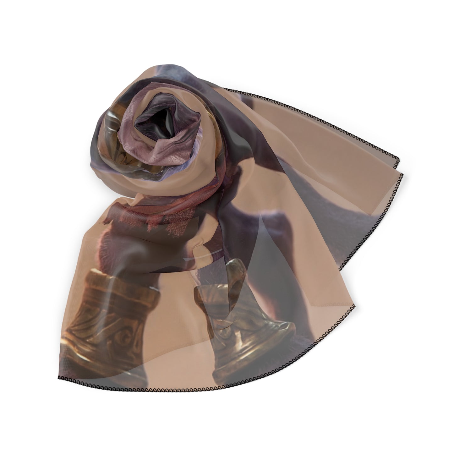 Purple Minotaur Warrior Scarf – Ancient Courtyard Bronze Accents