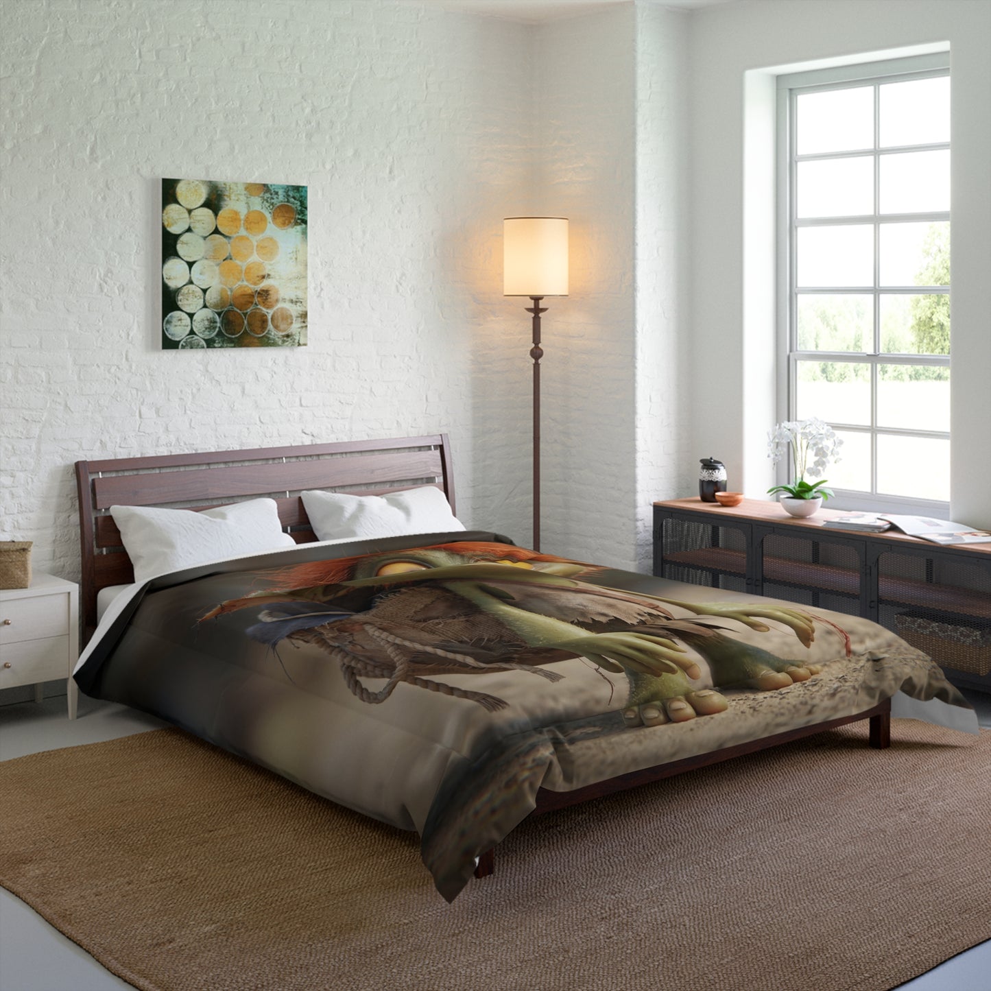 Gnome Scout Comforter – Sunlit Path Wanderer
