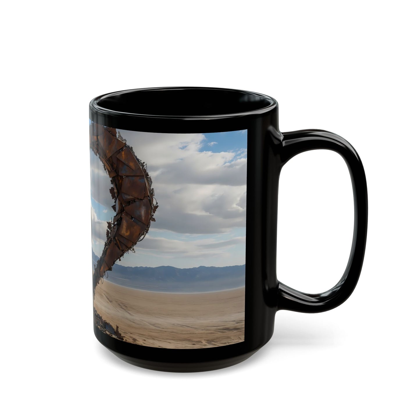 Rust Heart Sculpture Mug – Love Forged in Desert Light