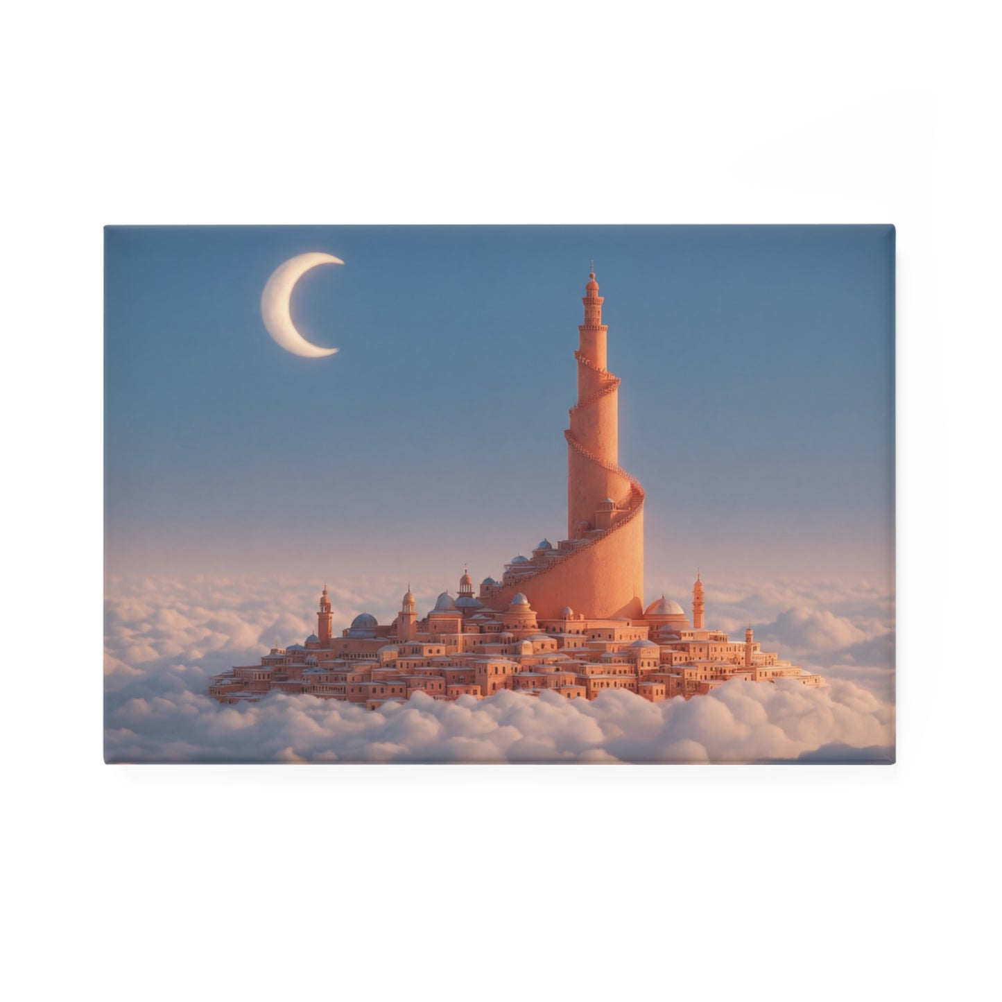 Cloud City Mosque Magnet – Sunset Serenity Above the Sea of Clouds