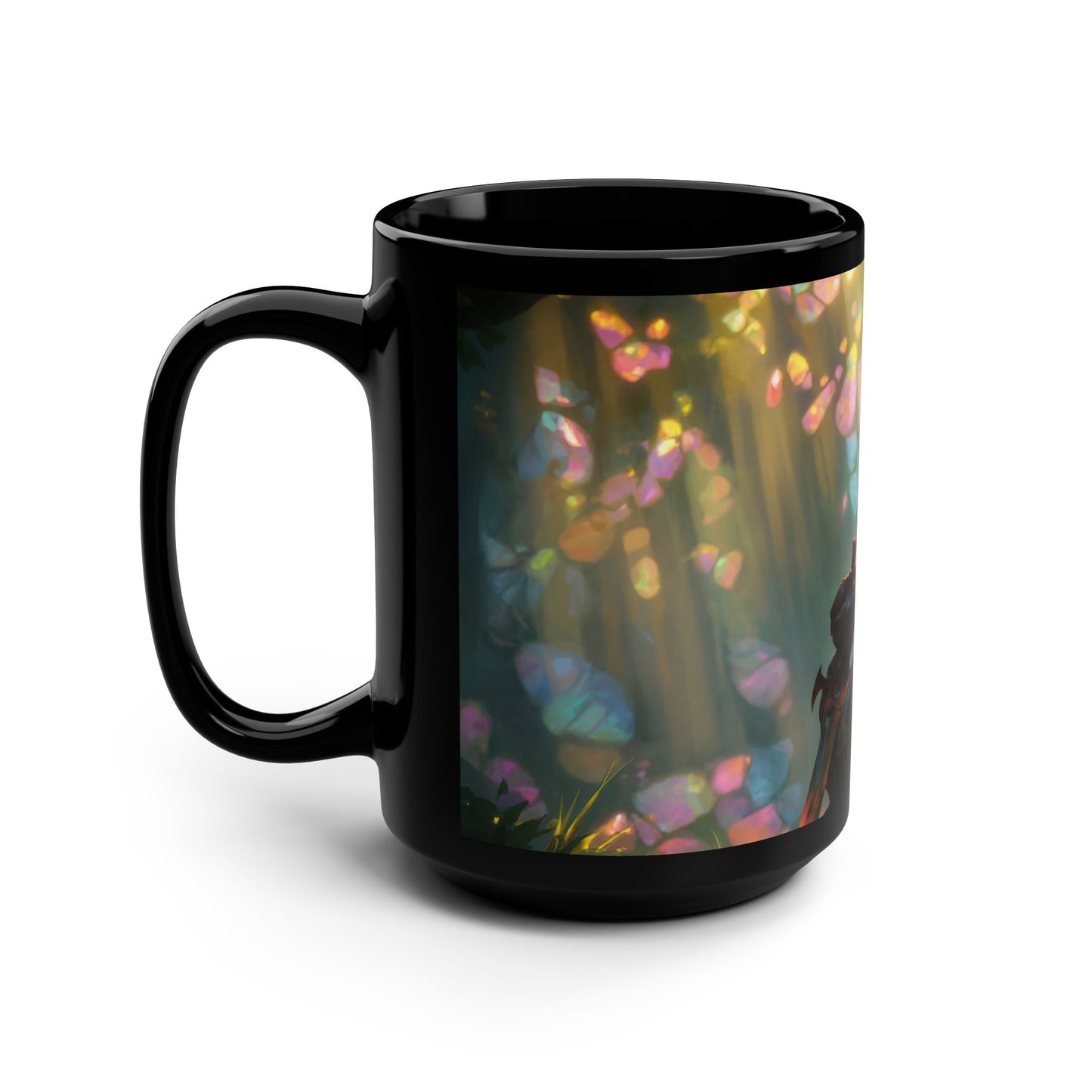 Crystal Canopy Paladin Mug, 15oz – Emerald Dragon Sentinel Resting